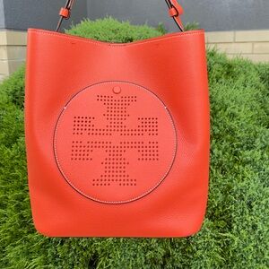 Tory Burch Pebbled Leather Hobo Bag